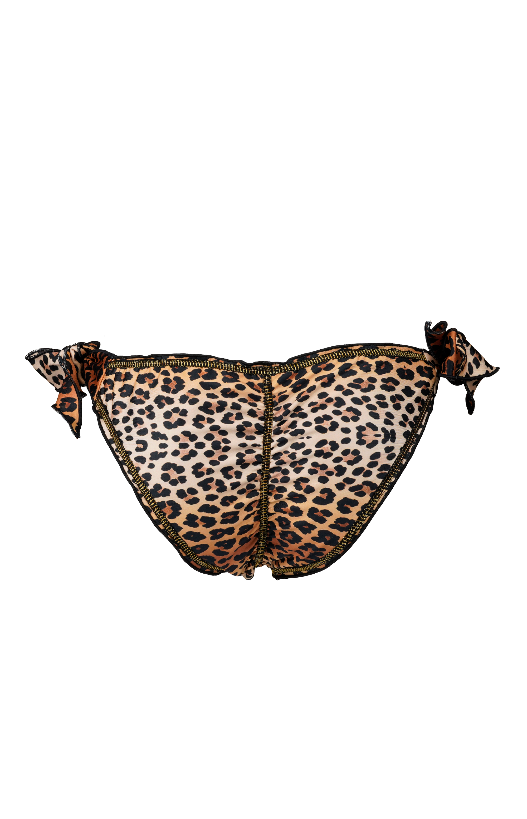 Bikini Bottom with Leopard print on white background