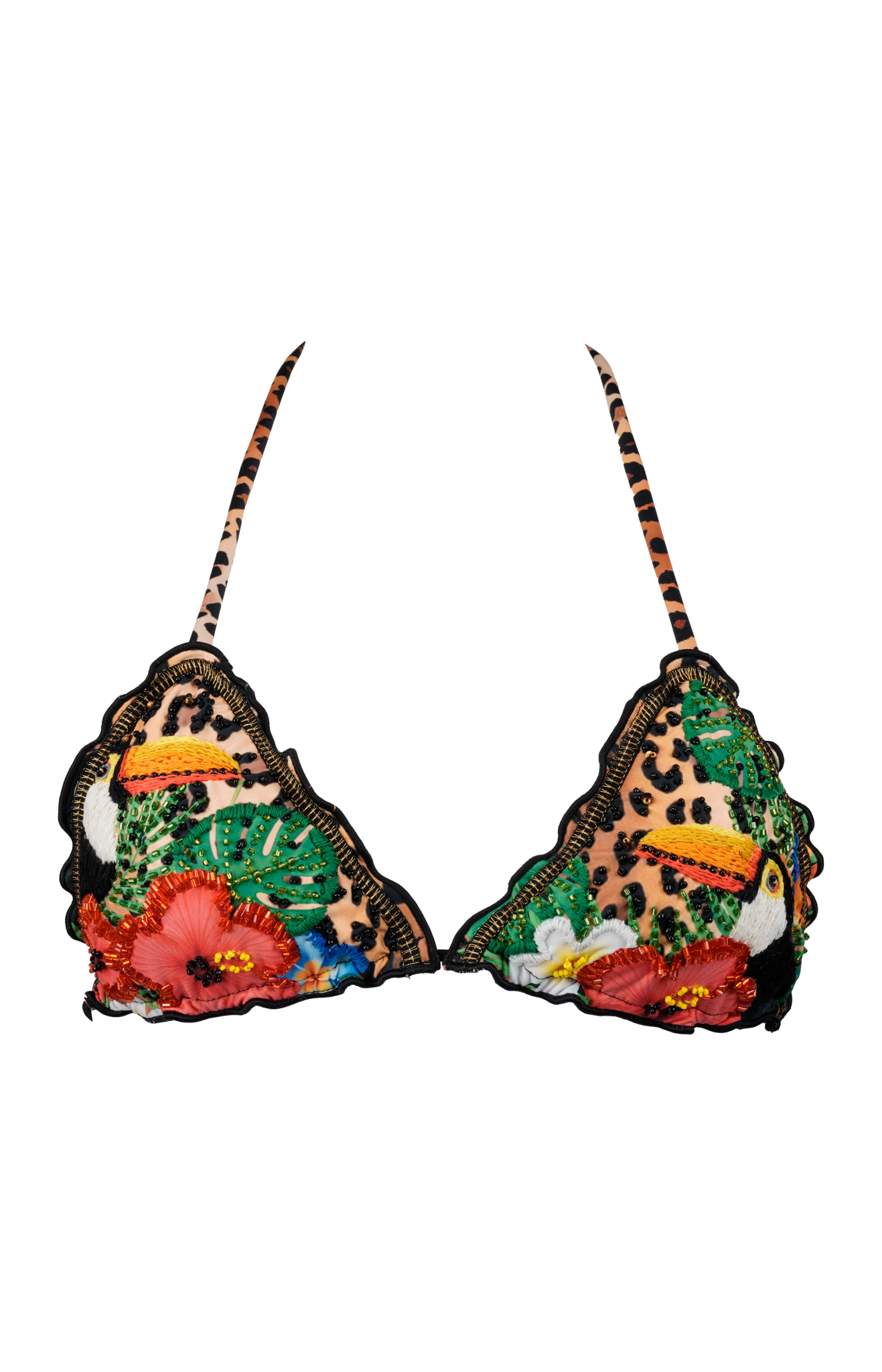 Amazona - Animal Print Toucan Bikini Top - Calaswim - Calaswim