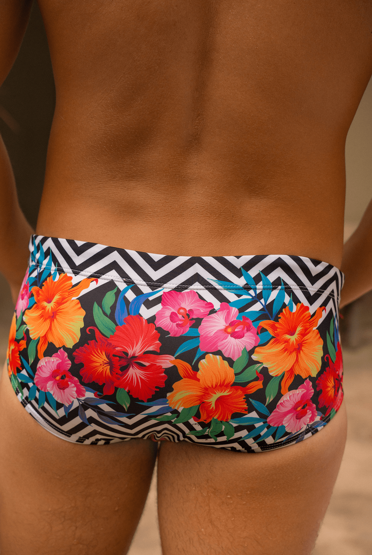 Caldera - Floral Sequin Swim Briefs - Calaswim - Calaswim