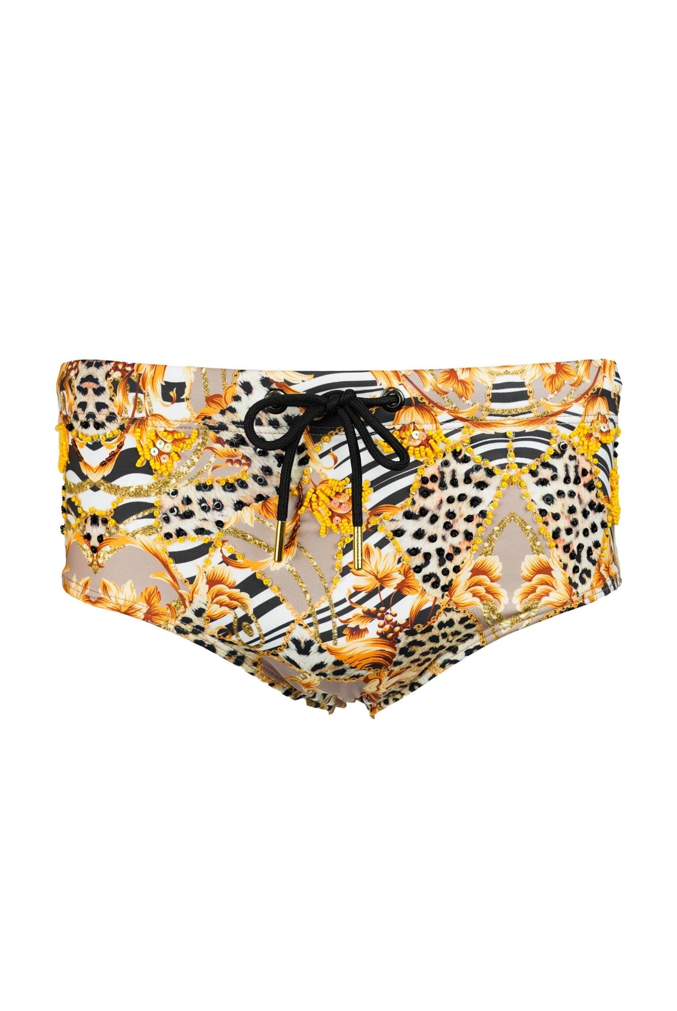 Nakupenda - Beaded Animals Print Swim Briefs - Calaswim - Calaswim