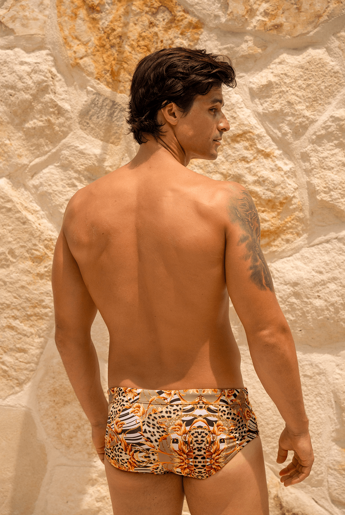 Nakupenda - Beaded Animals Print Swim Briefs - Calaswim - Calaswim