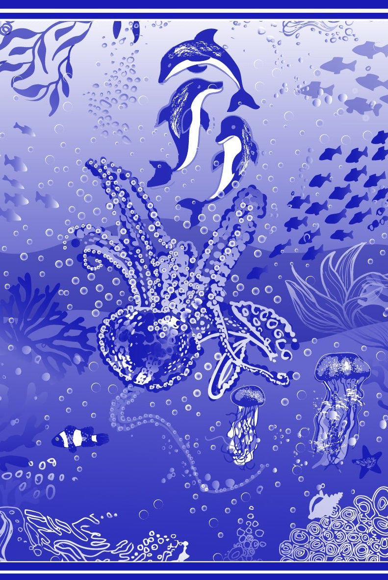 Sereia Cover-up – Blue & White Printed Beach Cover-up | CALASWIM - CALASWIM - Calaswim