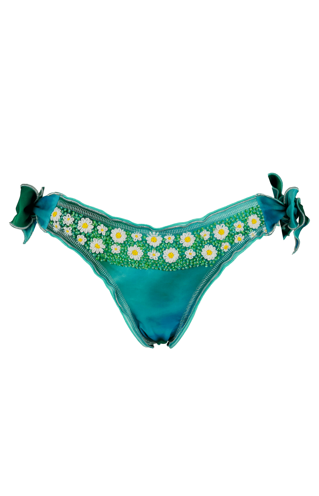 Daisies - Beaded Bikini Bottom - CALASWIM - Calaswim