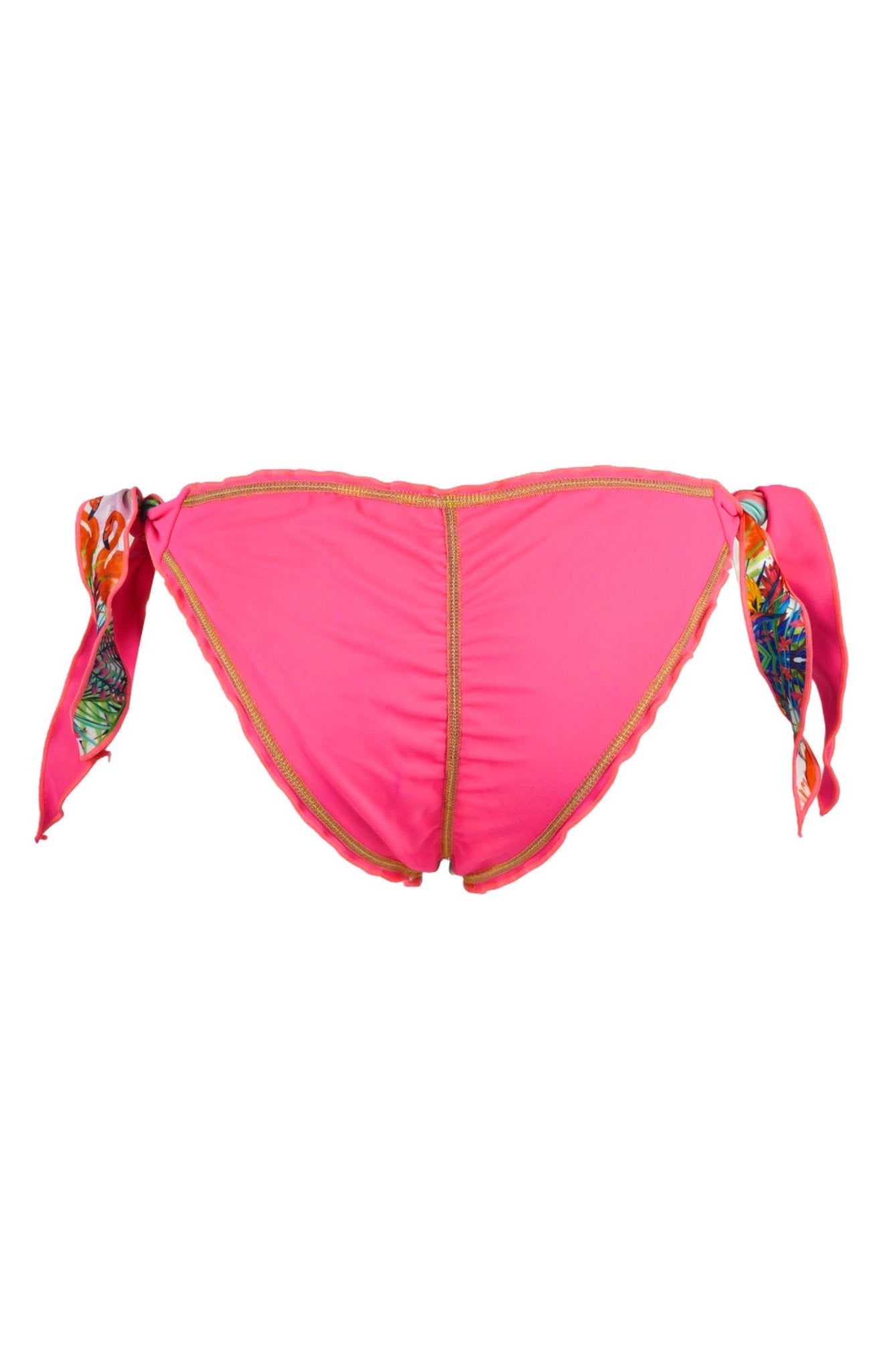 Flamenco - Hot Pink Flamingo Bottom with Beads and Embroidery - Calaswim - Calaswim