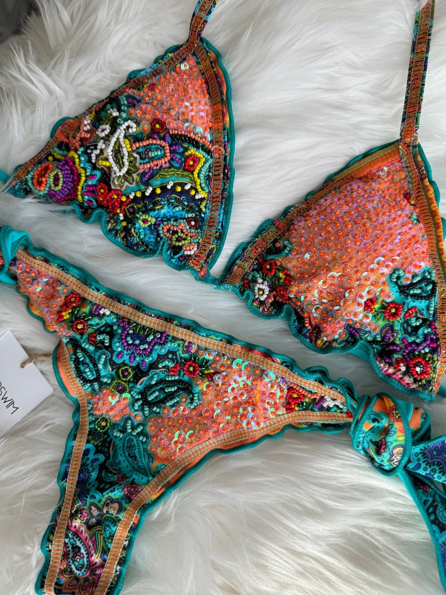 Marbres - Tropical Paisley Bikini Top - Calaswim - Calaswim