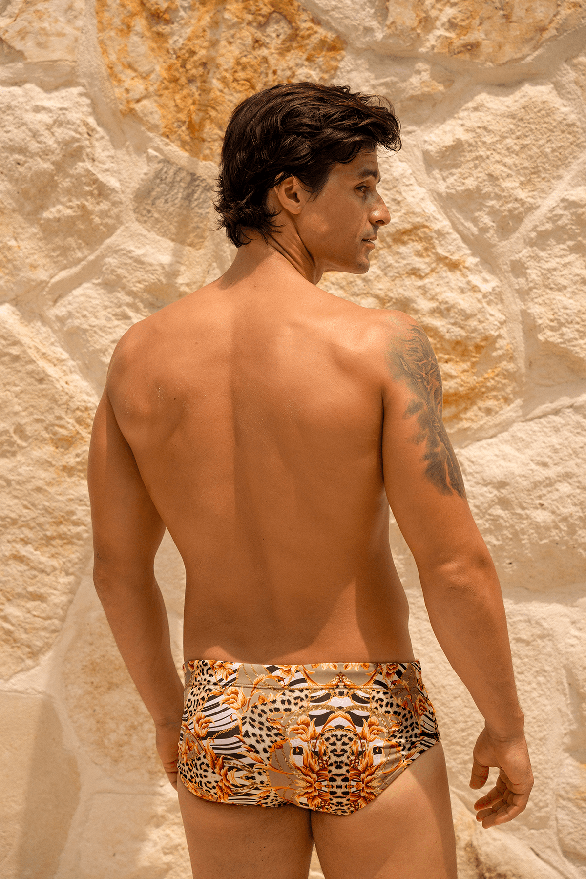 Nakupenda - Beaded Animals Print Swim Briefs - Calaswim - Calaswim