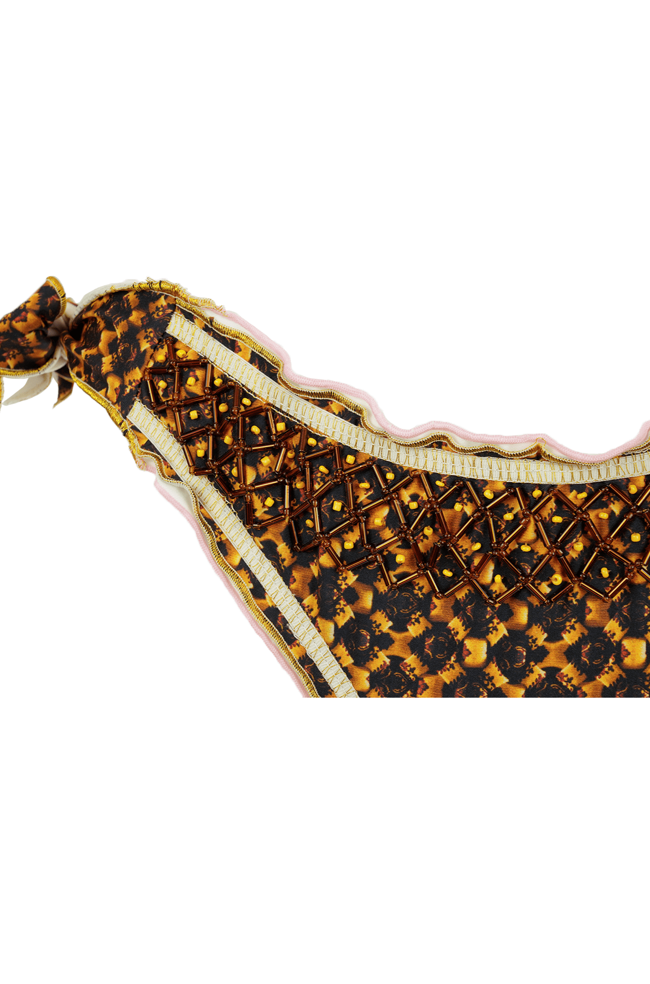 Roja - Brown Embroidery Bikini Bottom - Calaswim - Calaswim