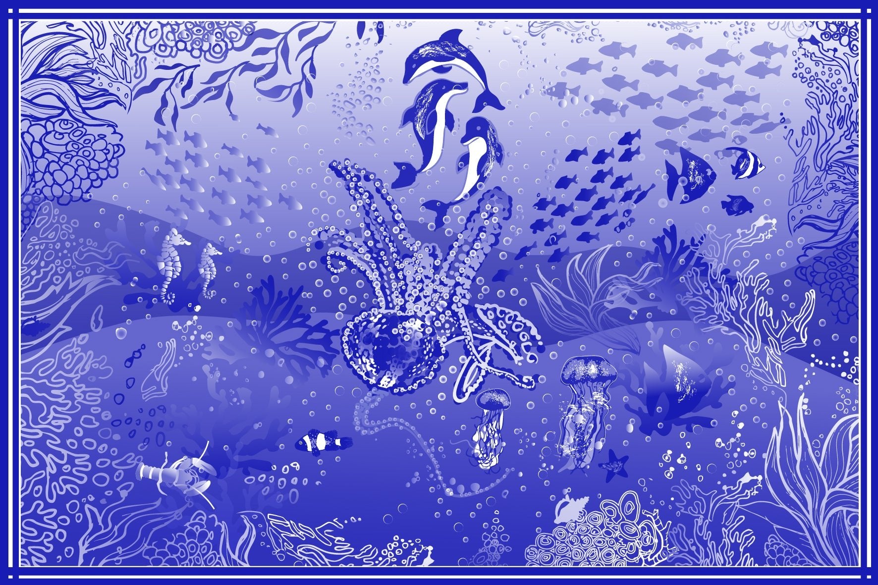 Sereia Cover-up – Blue & White Printed Beach Cover-up | CALASWIM - CALASWIM - Calaswim